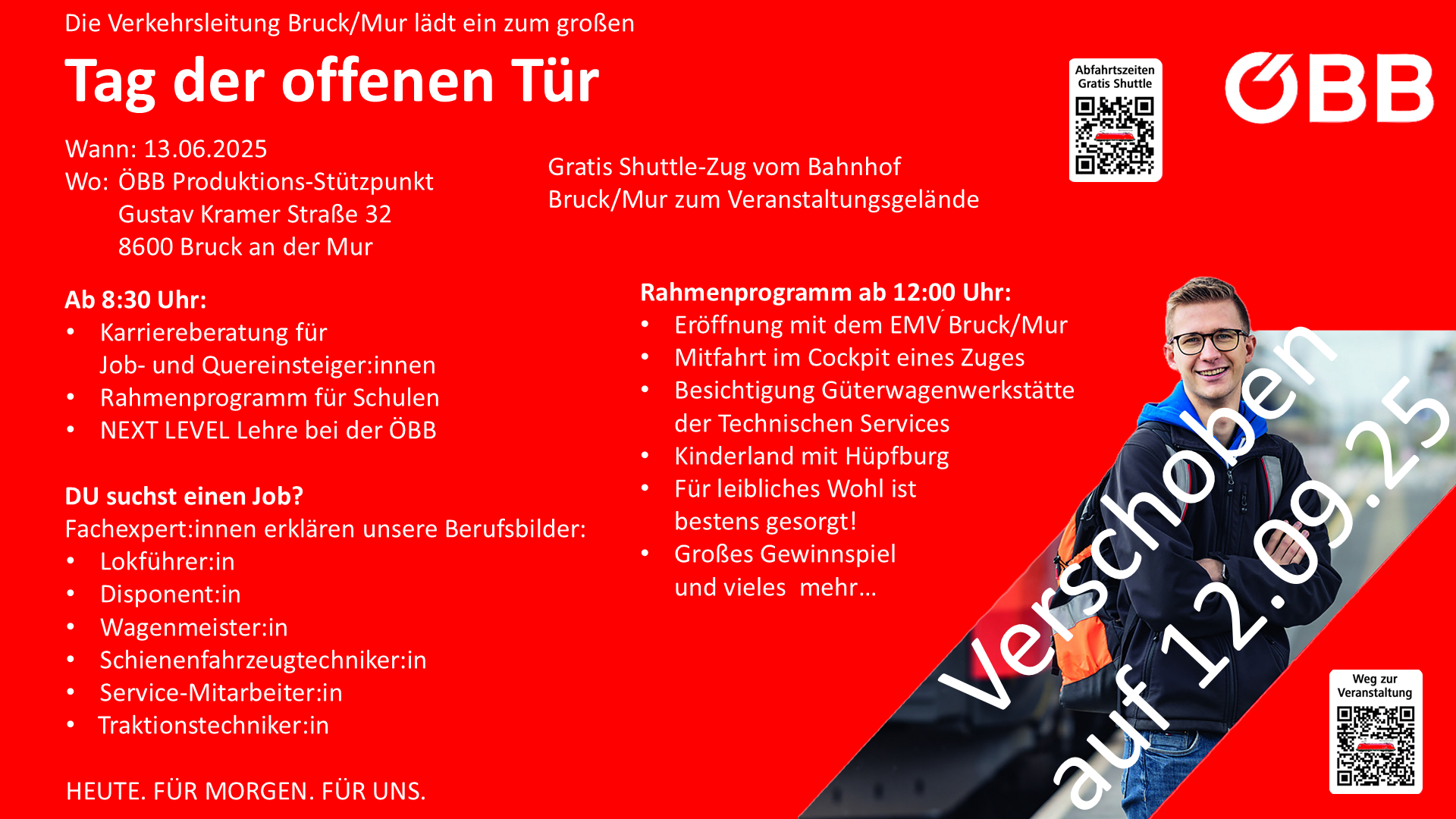 Tag der offenen Tür VERSCHOBEN